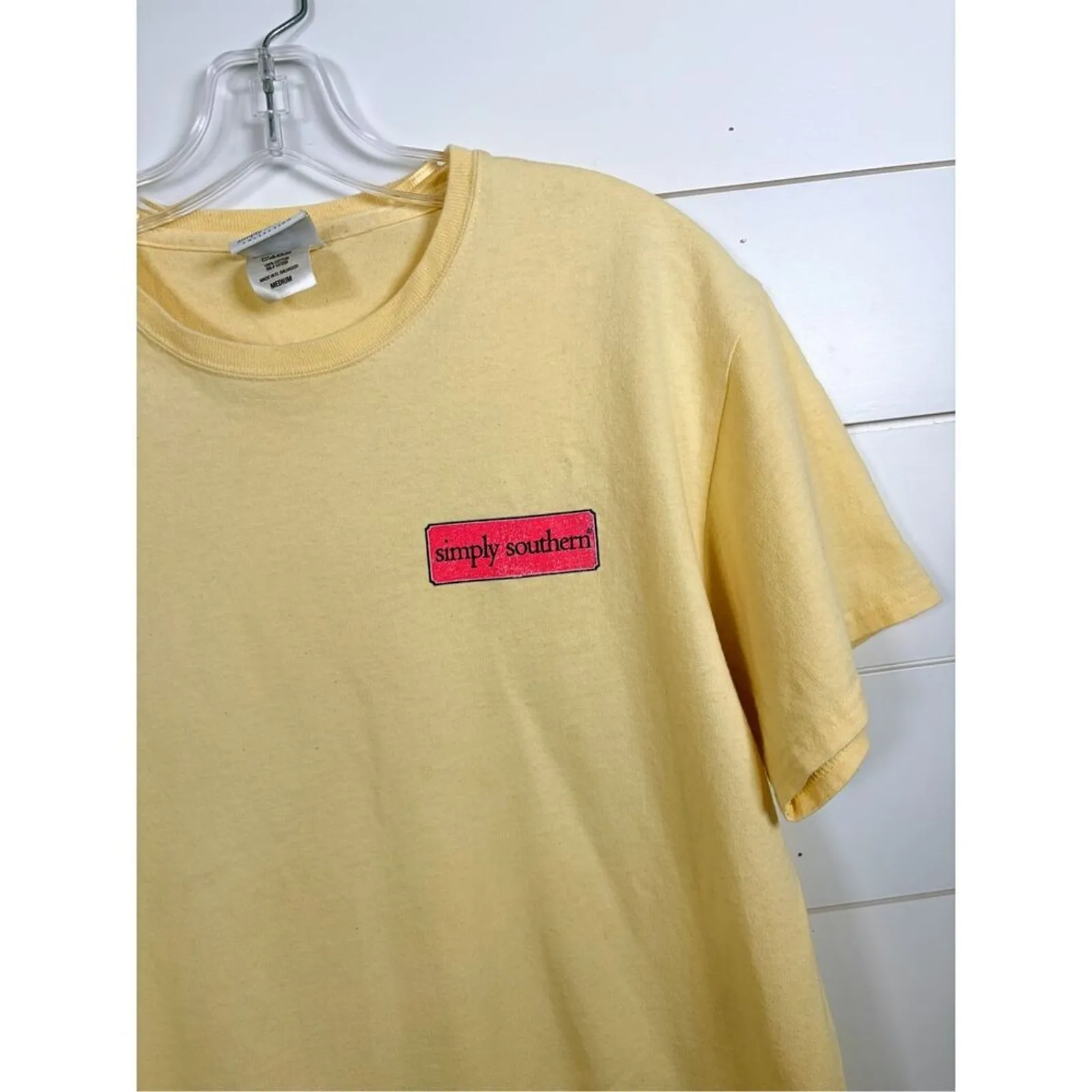 Simply Southern Colorful Crab Crew Neck Short Sleeve Graphic Tee Yellow Medium - Image 3