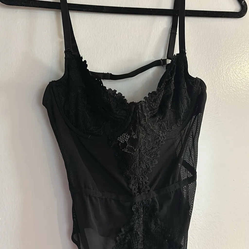 MOVING SALE Sheer Black Lace Sexy Lingerie Bodysuit - Image 7