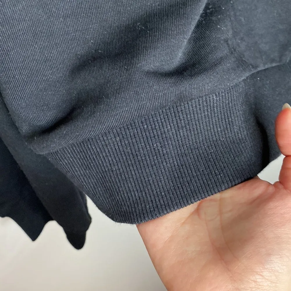 Zara Ruffled bib collar black sweatshirt with a front bow tie size M - Image 8