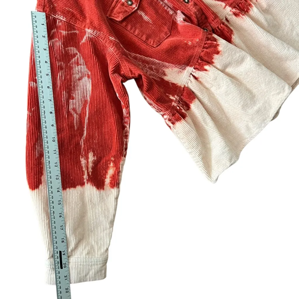 Blue Buttercup Corduroy Jacket Large Plus Size XL Shacket Button Oversized Ombre - Image 13