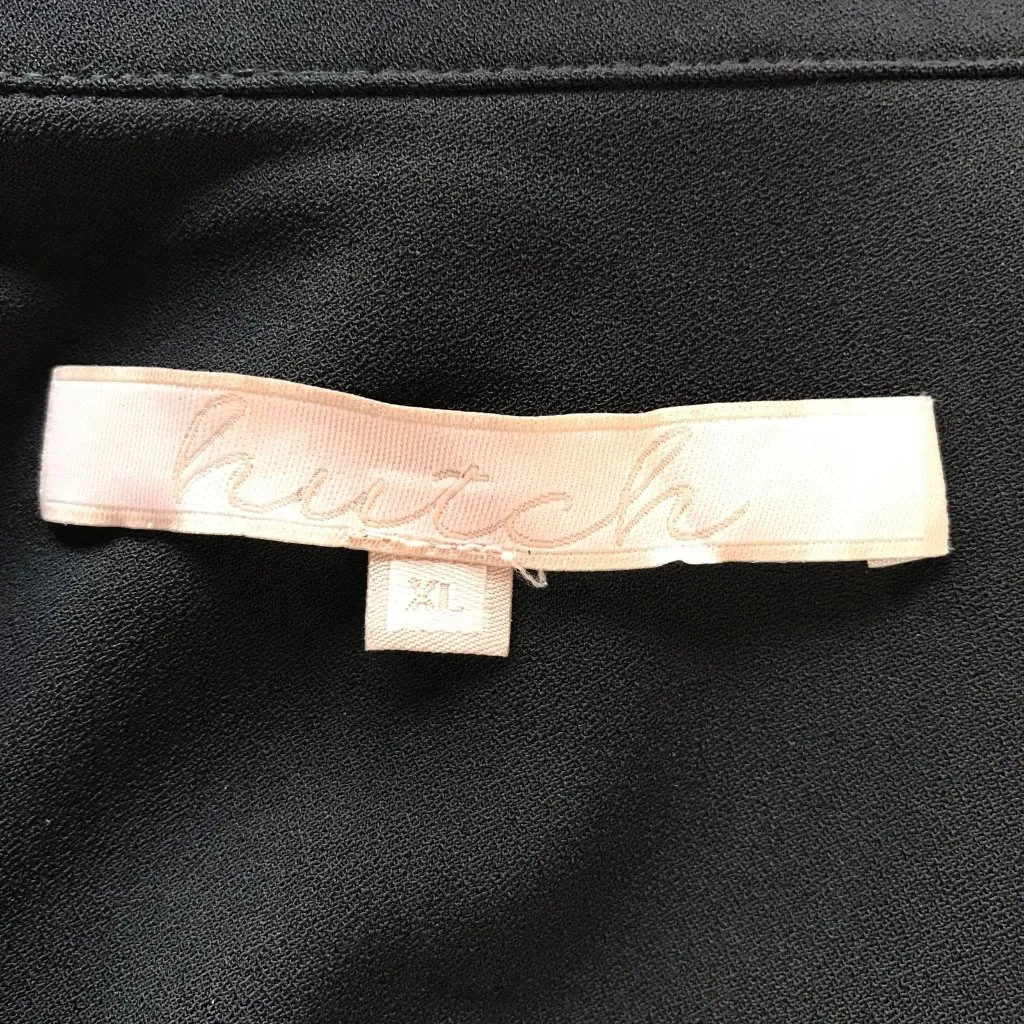 HUTCH Black Belted Midi Shirt Dress Size XL - Image 5