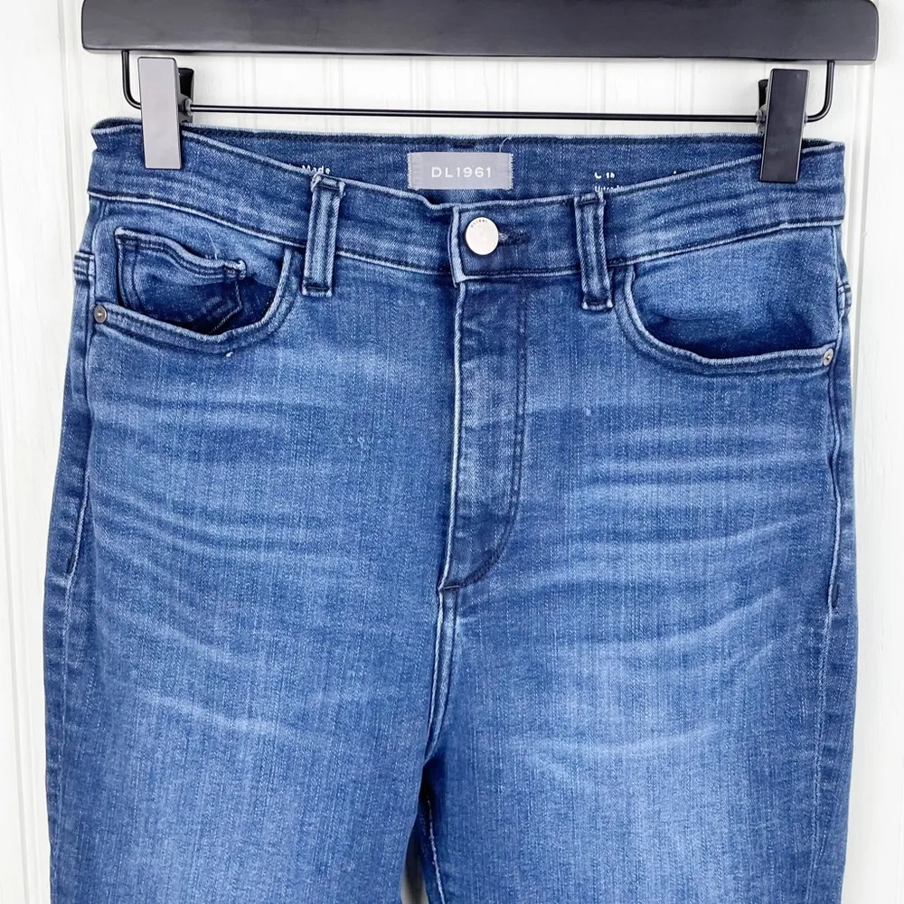 DL1961 Chrissy Ankle Ultra High Rise Instasculpt Skinny Jeans Tulsa Wash Size 27 - Image 3