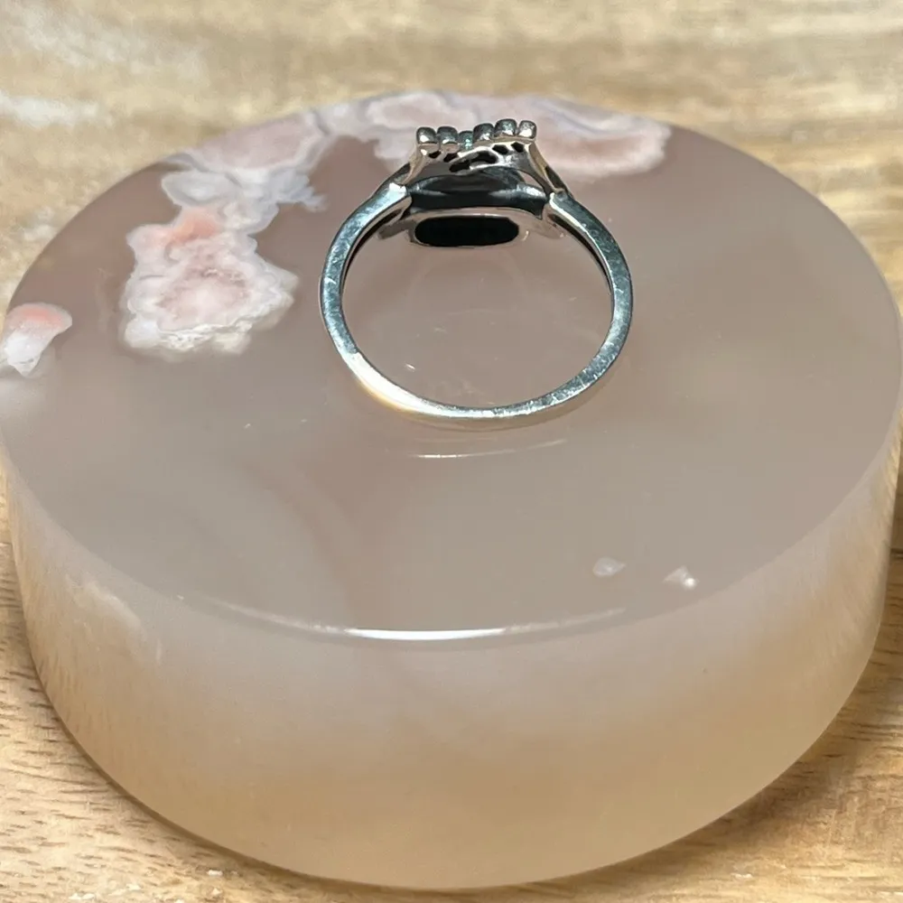 Frog w/ Black CZ Eyes 925 Sterling Silver Ring - Image 11