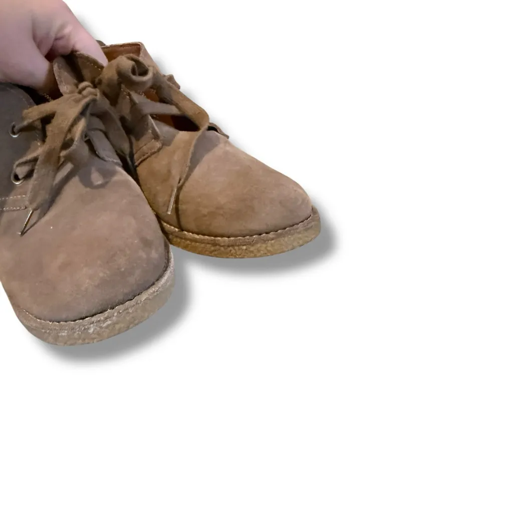 Lucky Brand Emillia Suede Ankle‎ Boots Women’s Size 7.5 Taupe Lace Up Casual - Image 7