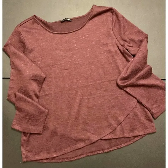 Mind‎ Code Women’s Maroon Pullover Sweater L EUC - Image 3