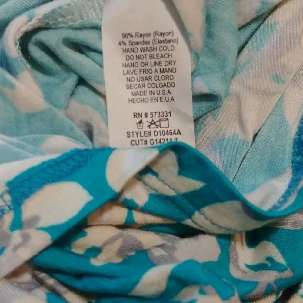 Turquoise Floral Crochet Back Lightweight Flowy Maxi Dress by Gilli Modcloth S Blue - Image 7