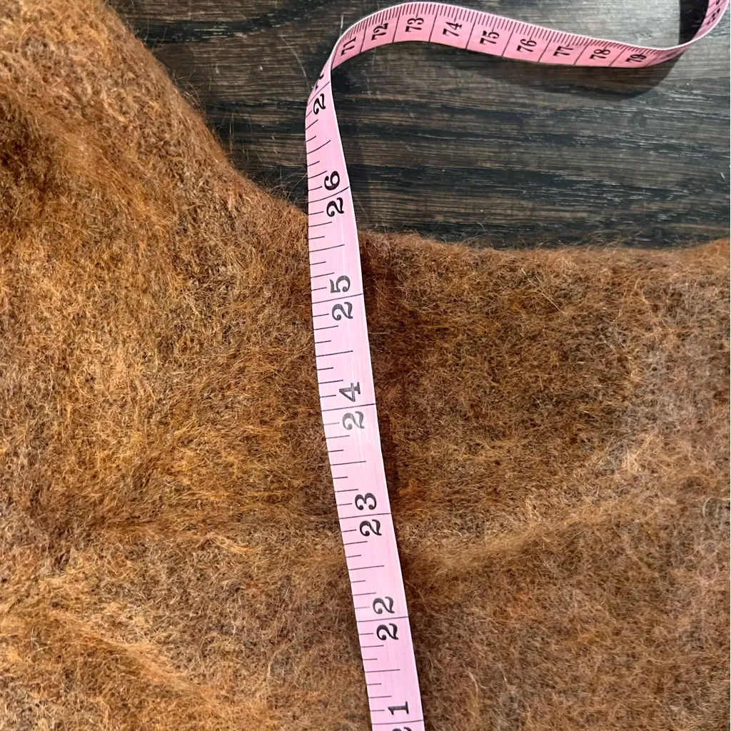 Eileen Fisher Women's Long Duster Mohair/Wool Cardigan Burnt Orange - Image 7