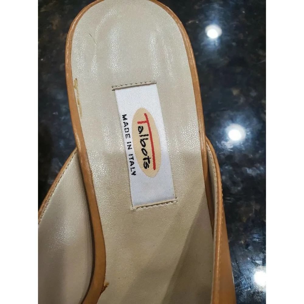 Talbots Brown Women's Leather Upper Slip On Heeled Closed Toe Shoes Size US 8 M - Image 6