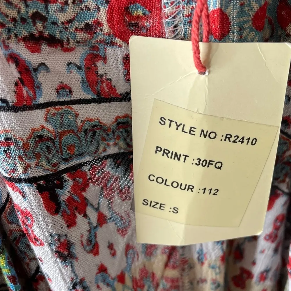 Anthropologie RAGA Floral Paisley Tie Front Romper Women’s Sz S NWT - Image 4