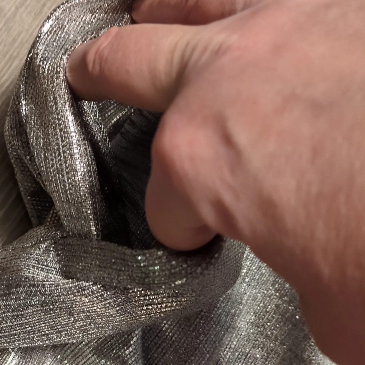 Savage X Fenty Metallic Silver Club Party Slouchy Oversized Shorts Size XL Size L - Image 4