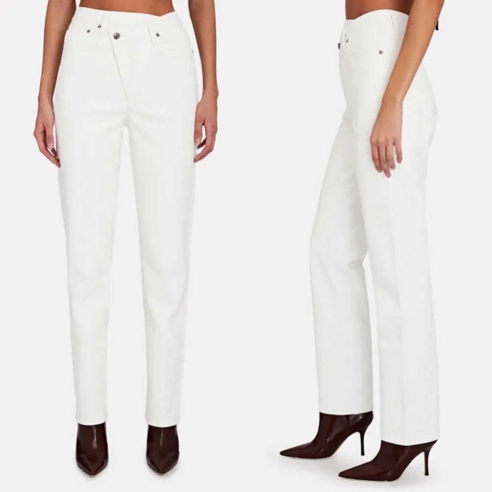 NWT AGOLDE Criss Cross Reycled Leather Pants in White - Image 4