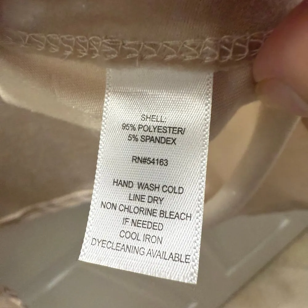 Marc New York Champagne Blush Crushed Velvet Rose Gold Copper Sequin Cardigan OS - Image 5