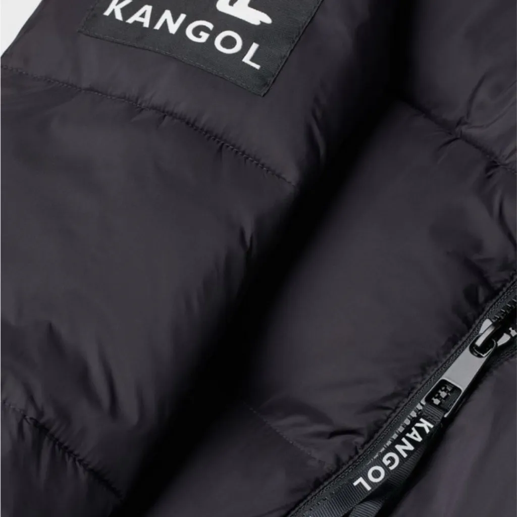 Kangol Puffer Jacket for H&M Black Size XXS Double Zip Hooded Trench Puffer - Image 7
