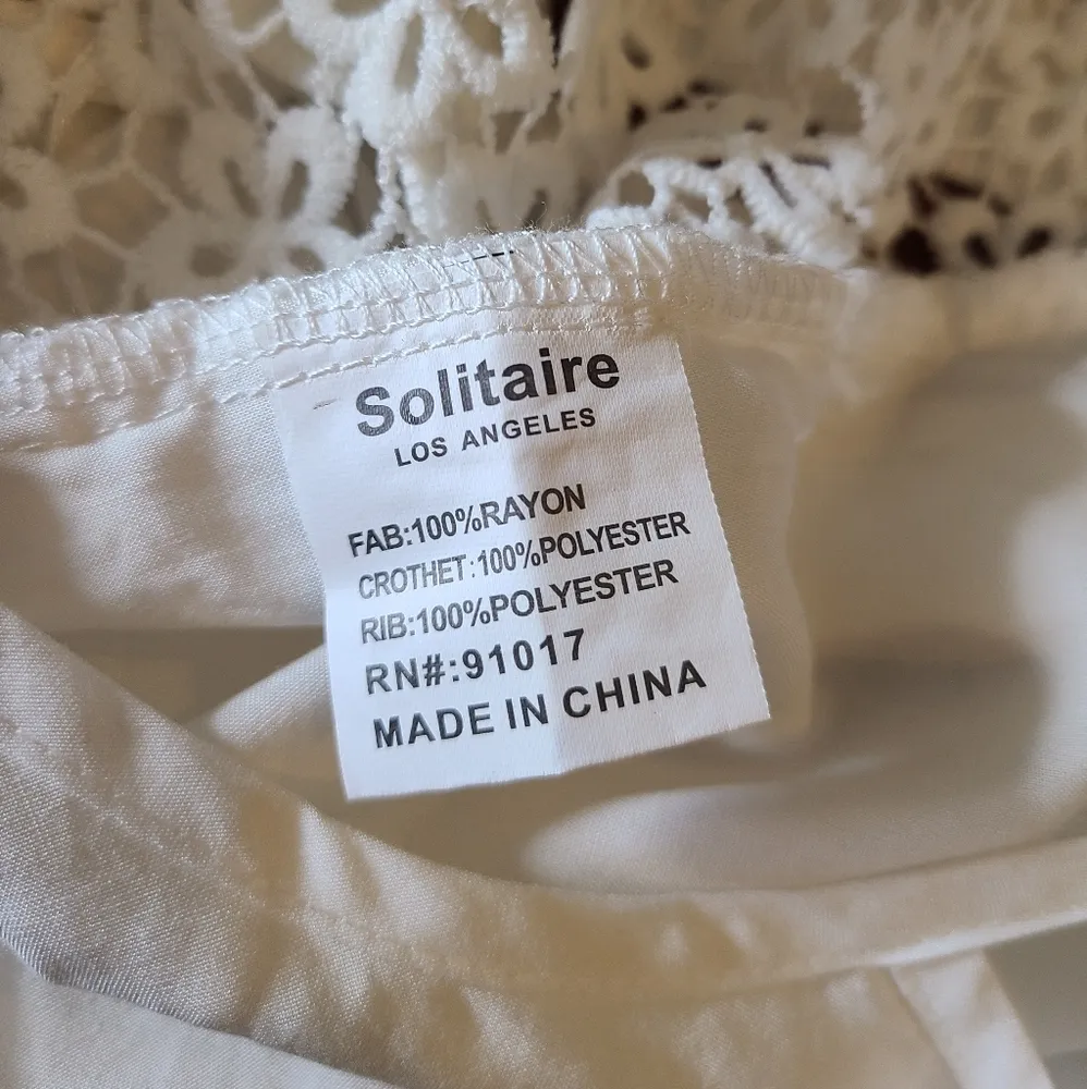 White Lace Tank Top Medium - Image 10