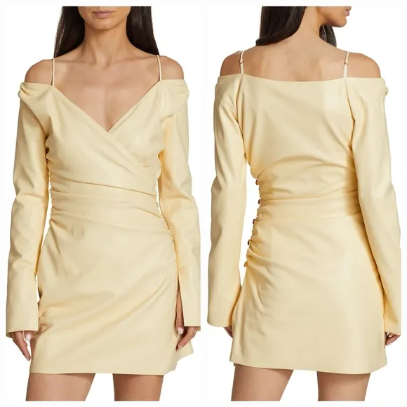 Nanushka Moha Dress in Vanilla - Image 2