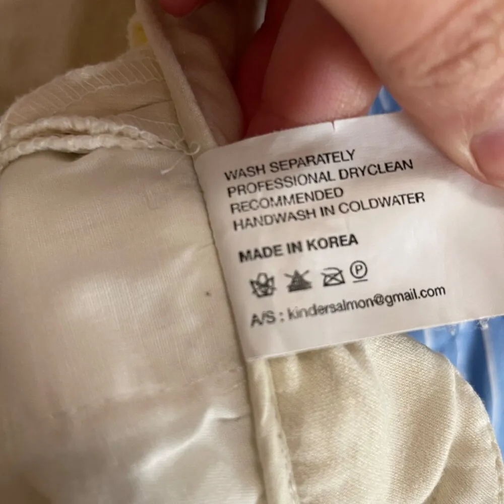 Kindersalmon Tuck Straight Pants Ivory Size 2 - Image 6