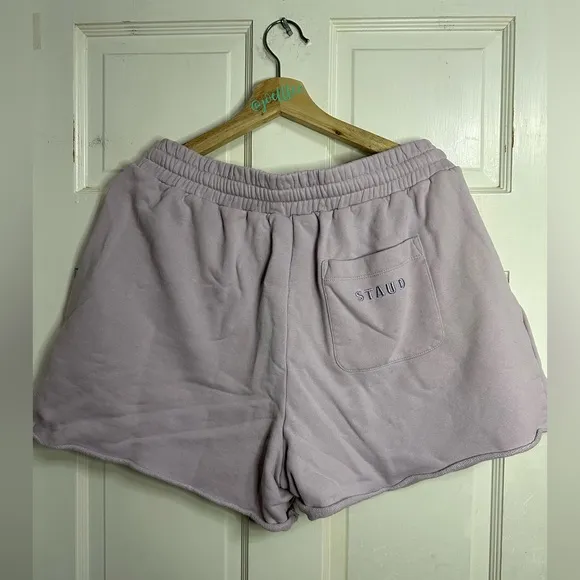 STAUD Lavender Sweat Shorts Large - Image 2