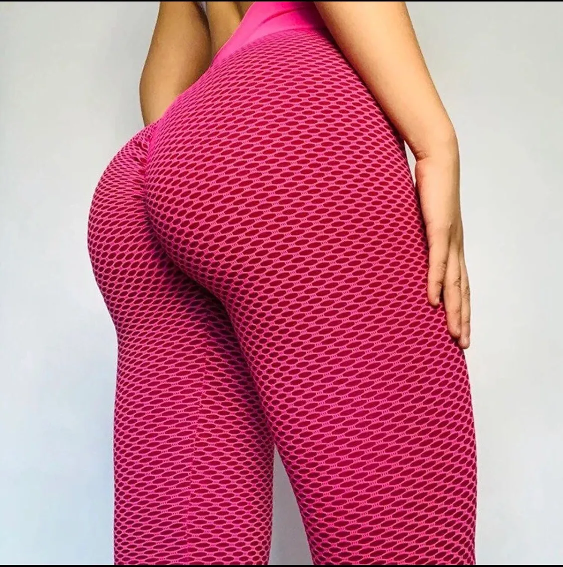 Butt Lifting Sexy Leggings Size S Pink - Image 7
