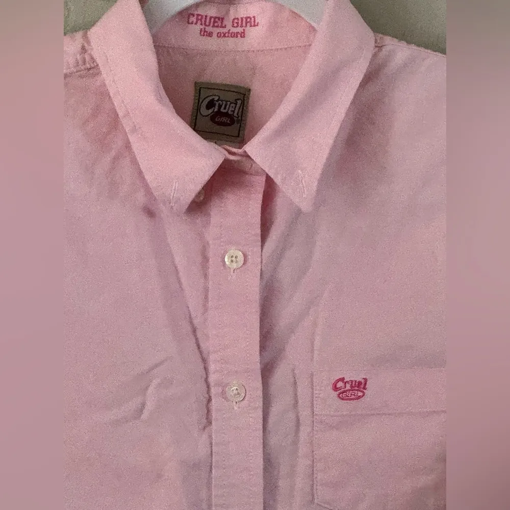 Womens Cruel Girl The Oxford 100% Cotton Western Button Up L/S Pink Shirt Size L - Image 3