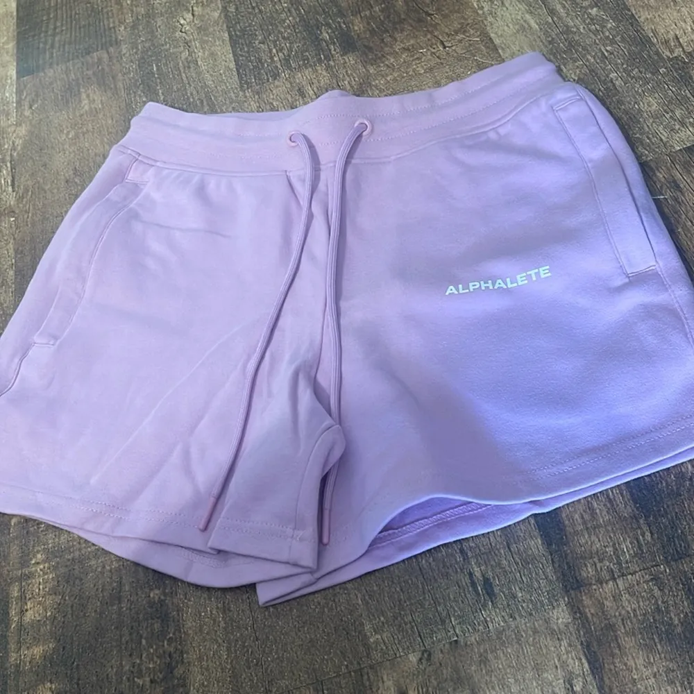 Alphalete Women's Essential Core Athletic Shorts Pink/Purple - Image 3