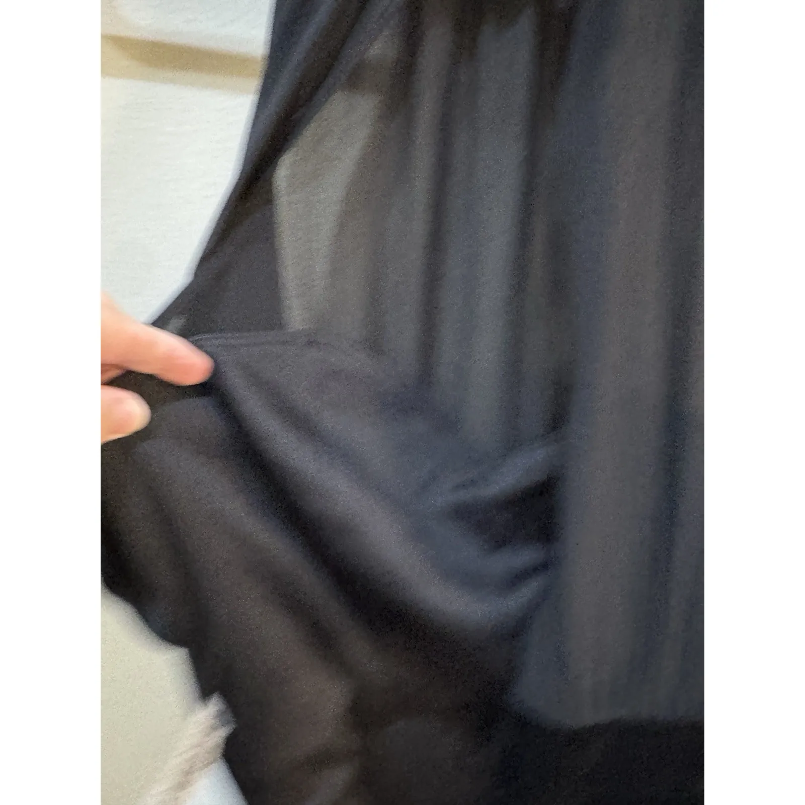 Vince Camuto Jumpsuit Womens Size 8 Chiffon Velvet Black Formal Holiday‎ Sheer - Image 6