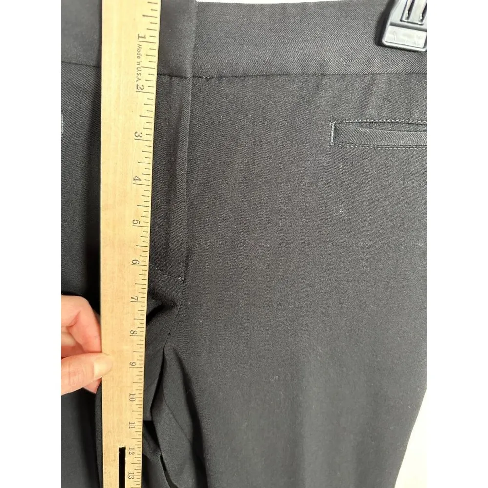 Liz Claiborne Audra Womens Dress Pants Slacks Black Size 6 Petite Stretch Flat - Image 10
