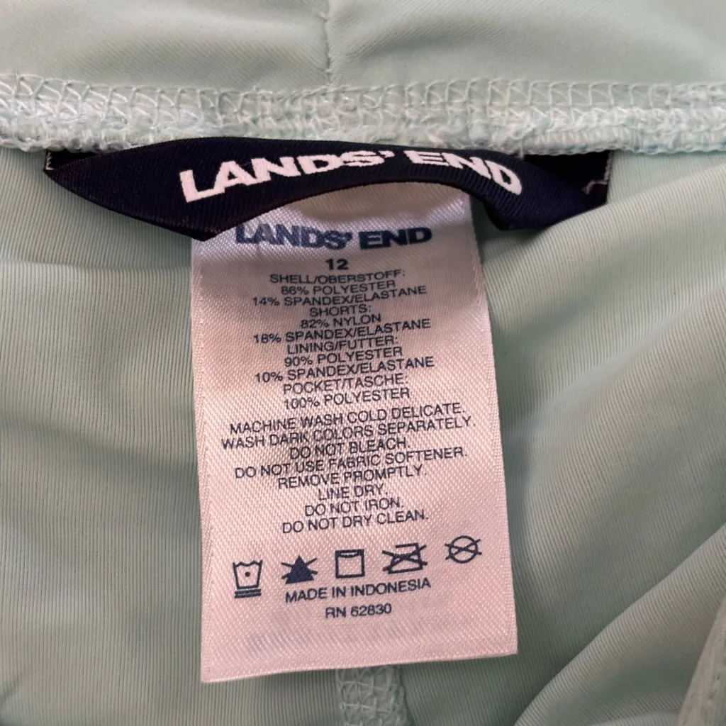 Lands end gingham athletic skort skirt tennis golf athleisure pickleball - Image 5