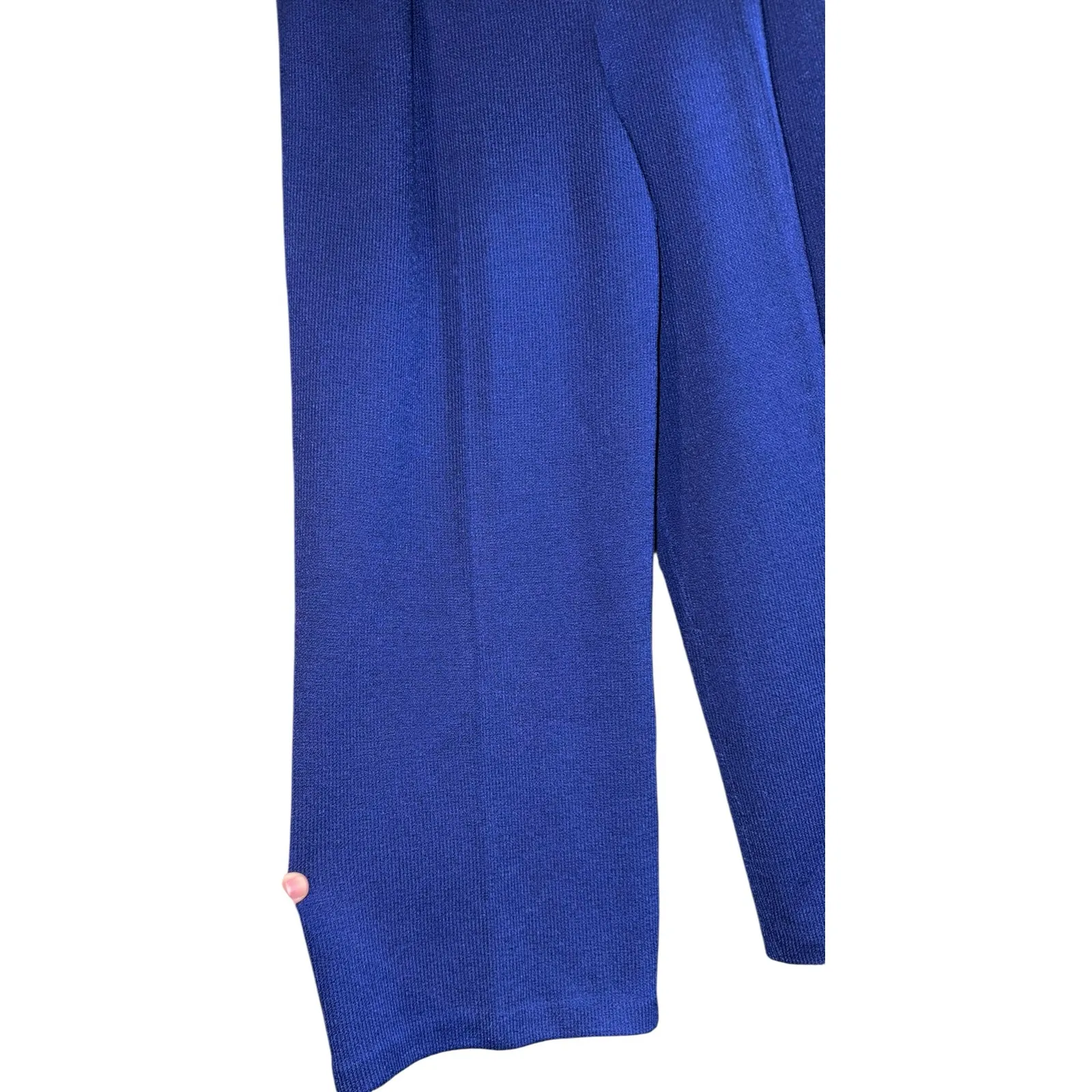 St. John Collection Cobalt Blue Santana Knit Pull on Pants Women’s Size 10 Wide - Image 2