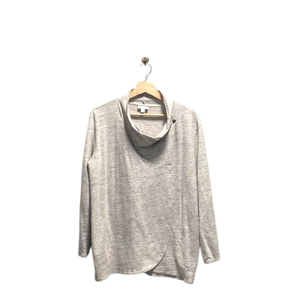 J.Jill Pure Jill Cowl Neck Sweatshirt Gray Beige Size L Size L - Image 2