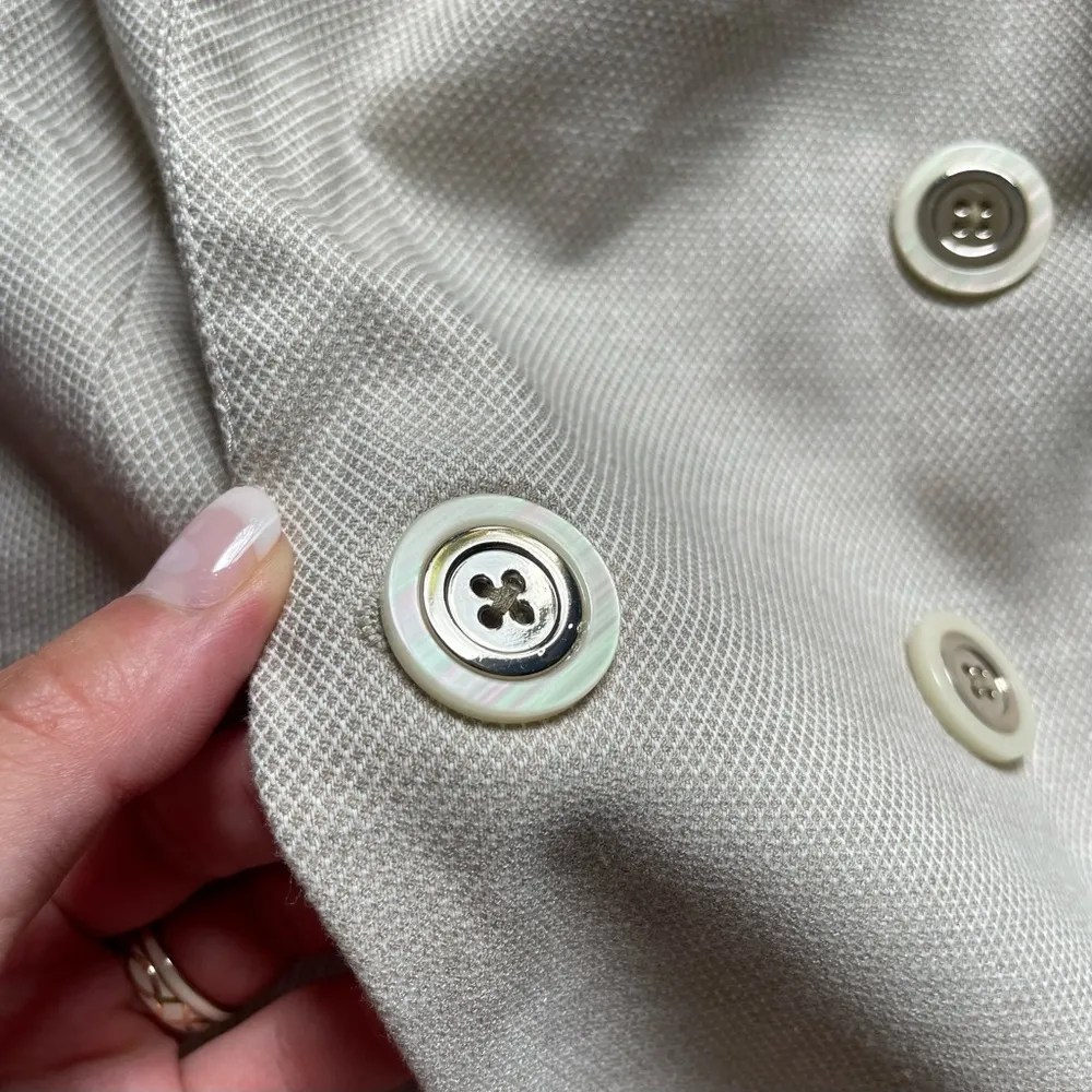 White House Black Market Ruffle Cap Sleeve Double Breasted Waist Coat Vest - Image 6