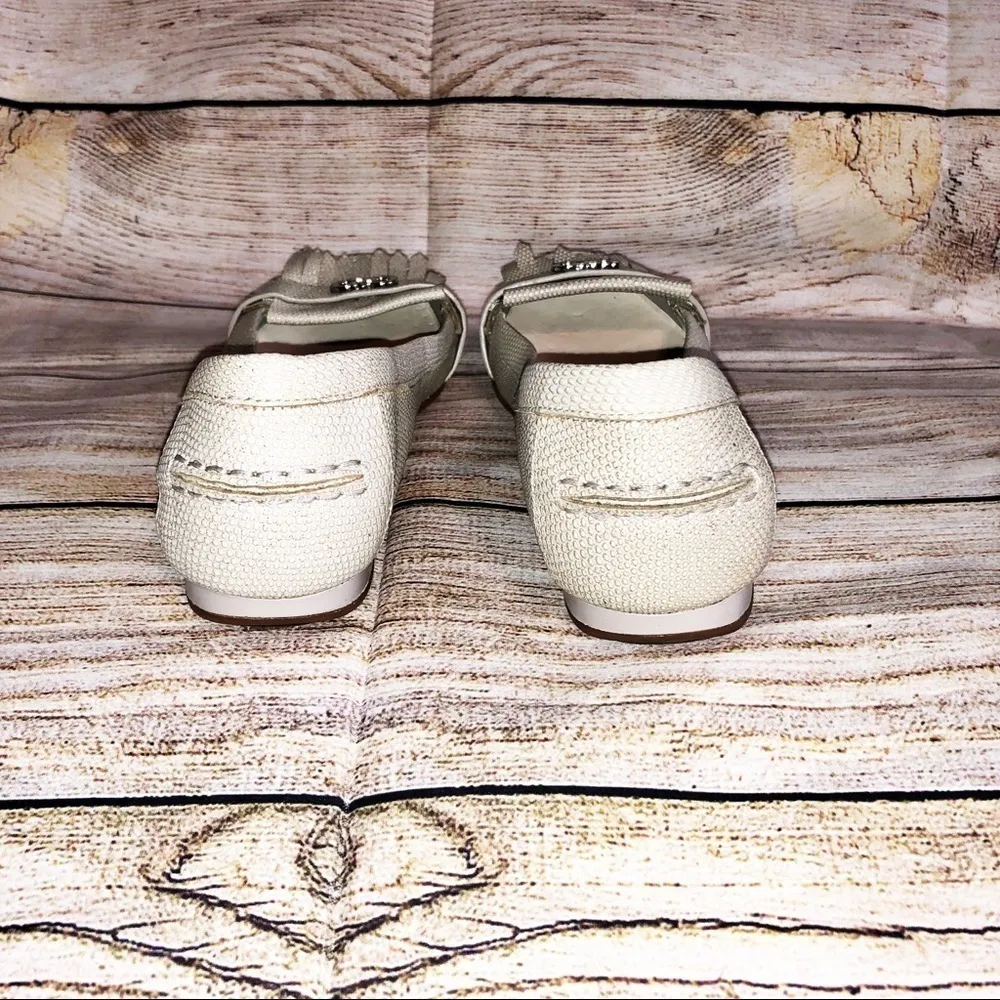 Cole Haan Silver/White Loafers Size 6B - Image 5