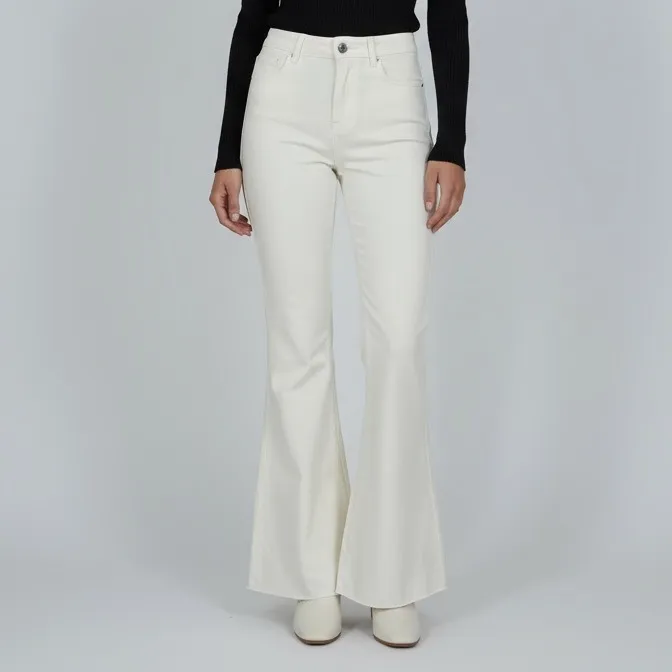 Wish List Jeans White Flare Leg High Waist Denim Pants‎ Size M - Image 7