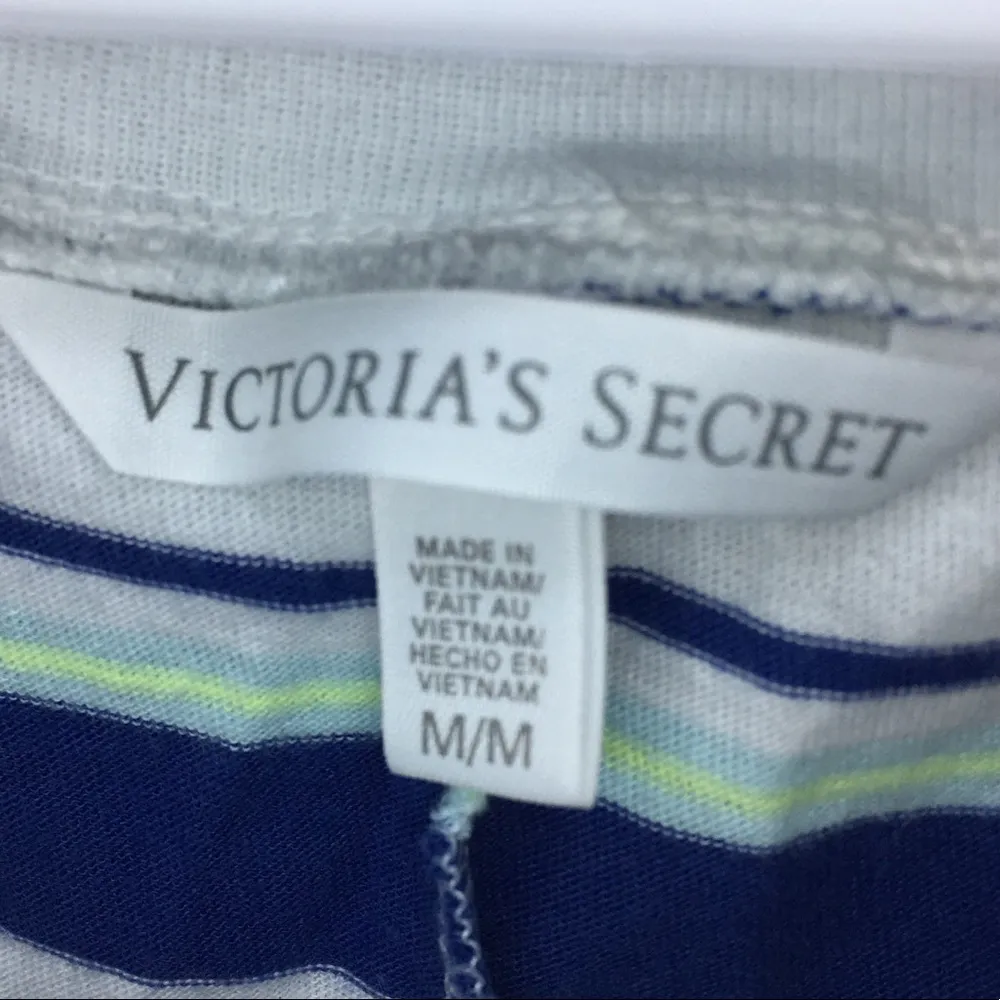 VICTORIA’S SECRET Blue Striped T-Shirt Dress, Medium - Image 6