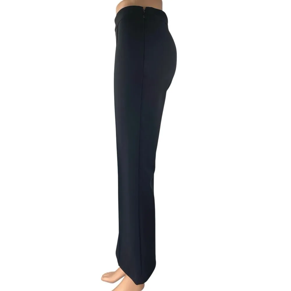 Adam Lippes Women's Black High Waist Flared Bootcut Trousers Dress Pants Size S - Image 2