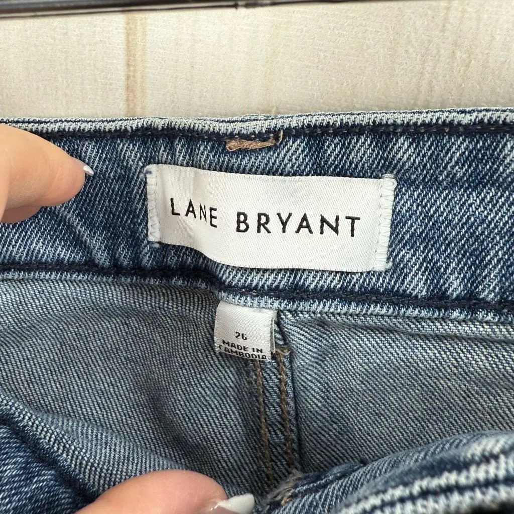 Lane Bryant Women’s 26 MIDI Boyfriend Shorts Denim Plus Size - Image 2