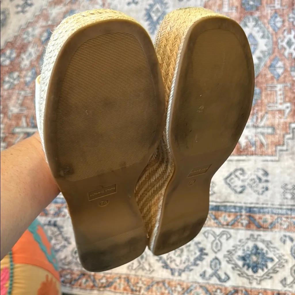 Altar'd State Cream Espadrille Platform Shoes size 9 - Image 7