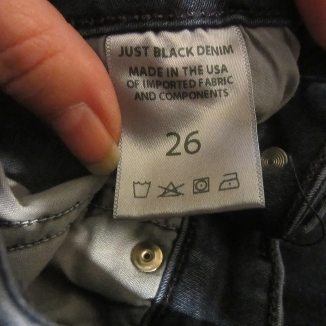 Minimalist Stretch Black Skinny Jeans JUST BLACK DENIM Size 26 - Image 5