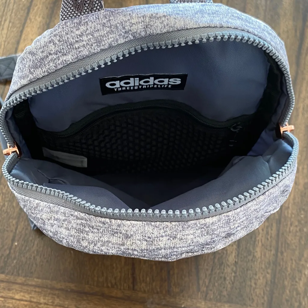 Adidas Essential Convertible Crossbody Backpack Heather Gray - Image 4