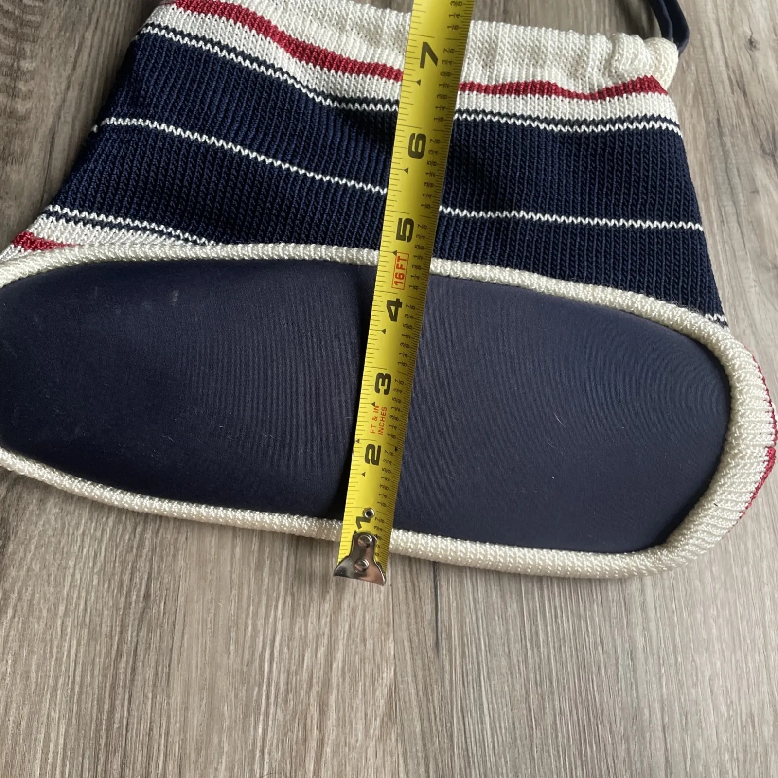 The Sak‎ Cream Blue Red Stripped Inner Pocket Hobo Shoulder Handbag USA - Image 7