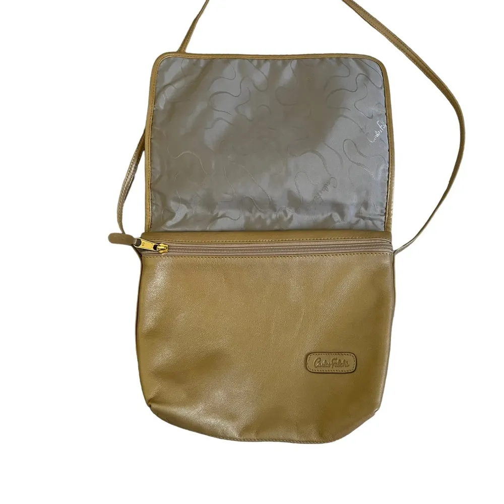 Vintage Carlos Falchi Leather Shoulder Bag - Image 9