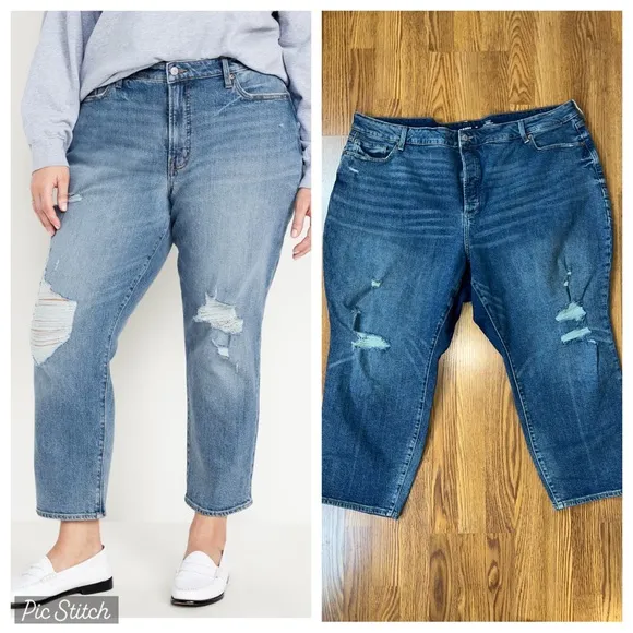 Super Cute New Old Navy High Rise Cropped Straight Jeans! - Image 2
