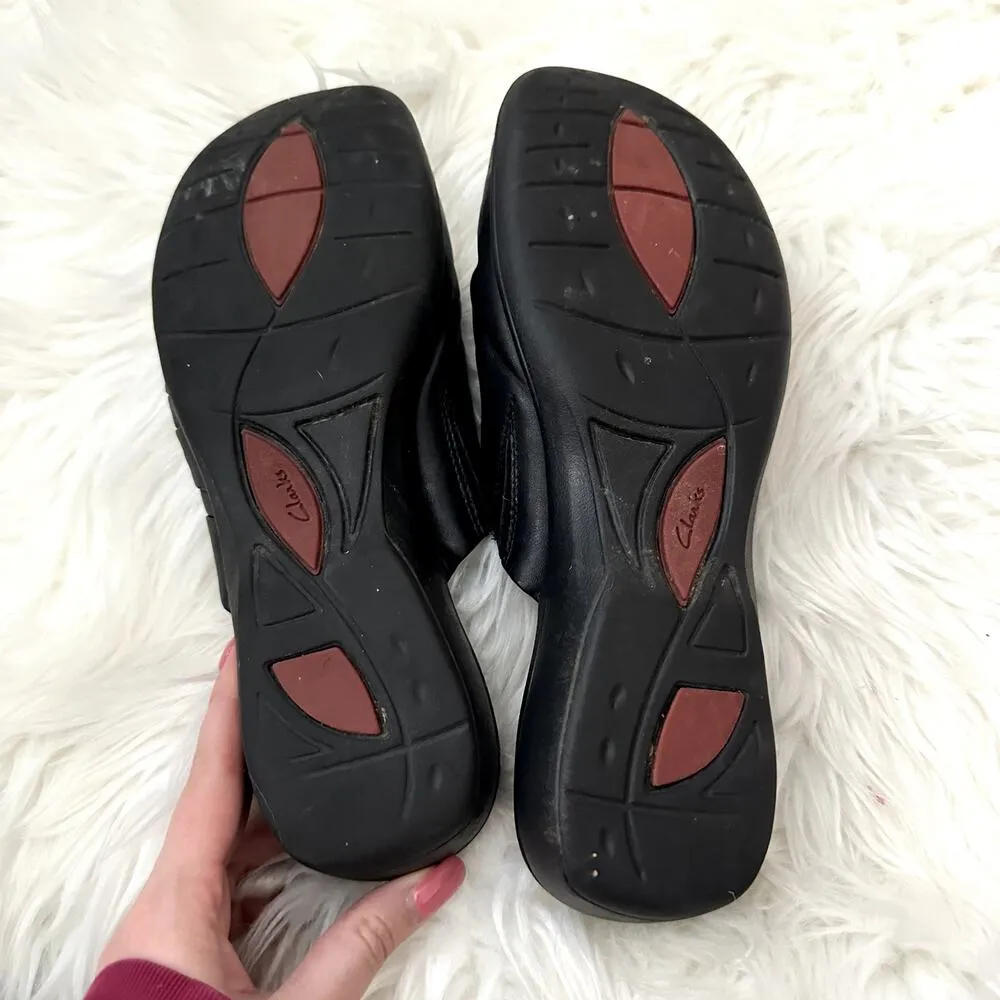 Clarks Artisan Leather Clogs Sz 11 Narrow - Image 9