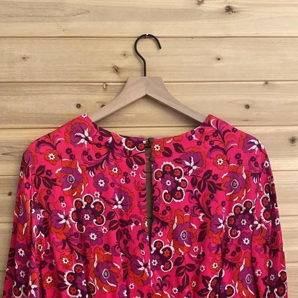 Maeve By Anthropologie Size Medium Wrap Front Tulip Hem Long Sleeve Dress - Image 10