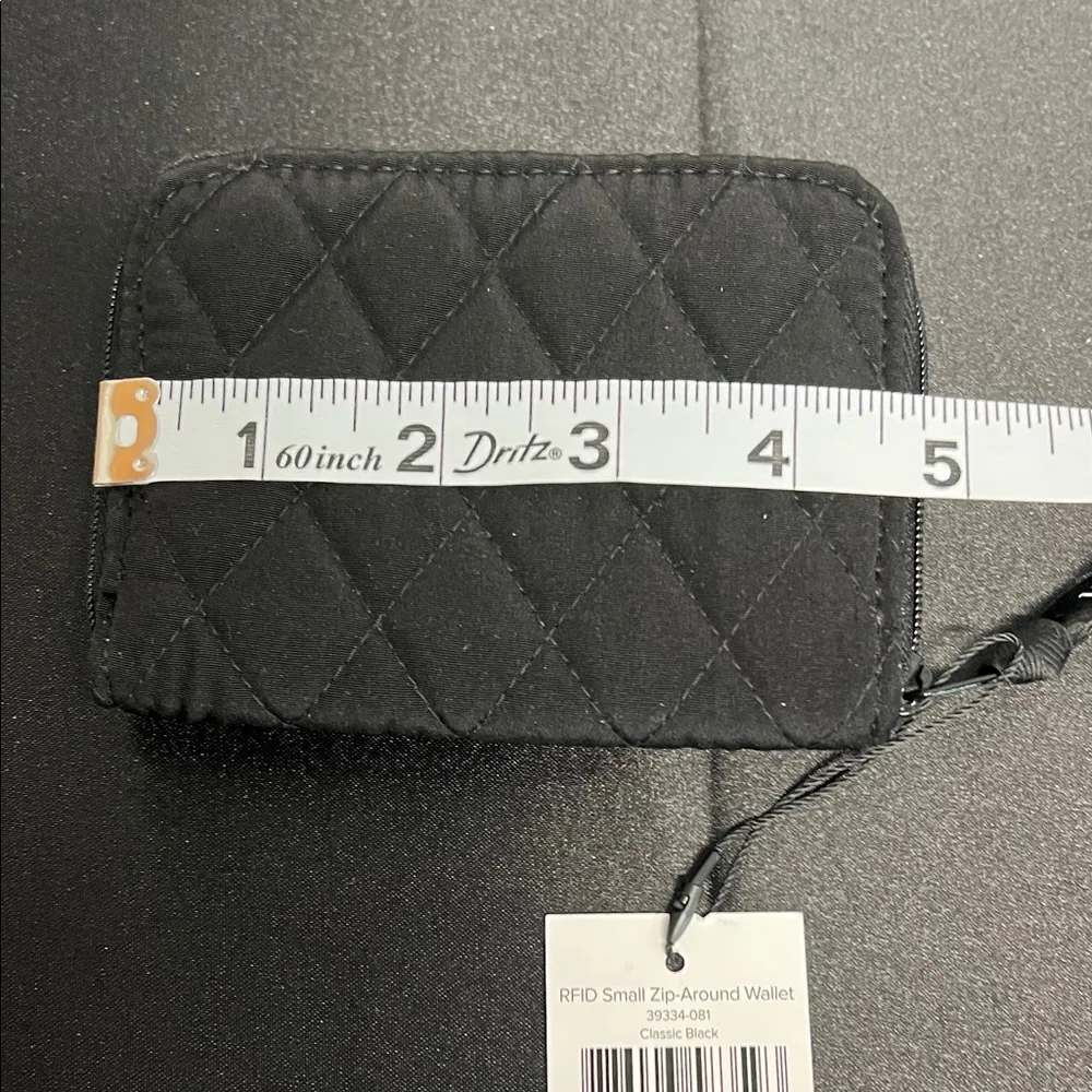 VERA BRADLEY | Quilted Black Small Zip-Around Wallet ~ RFID - Image 7