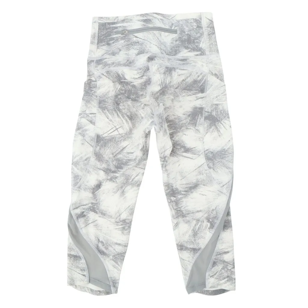 Lululemon  Pace Perfect Crop Legging Gray White 4 Breeze By White Light Cast - Image 6