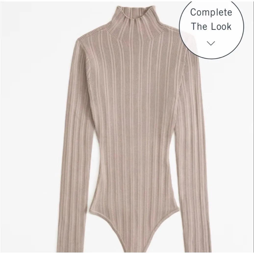 Abercrombie and Fitch Rib High Neck Bodysuit Size XS - Image 3