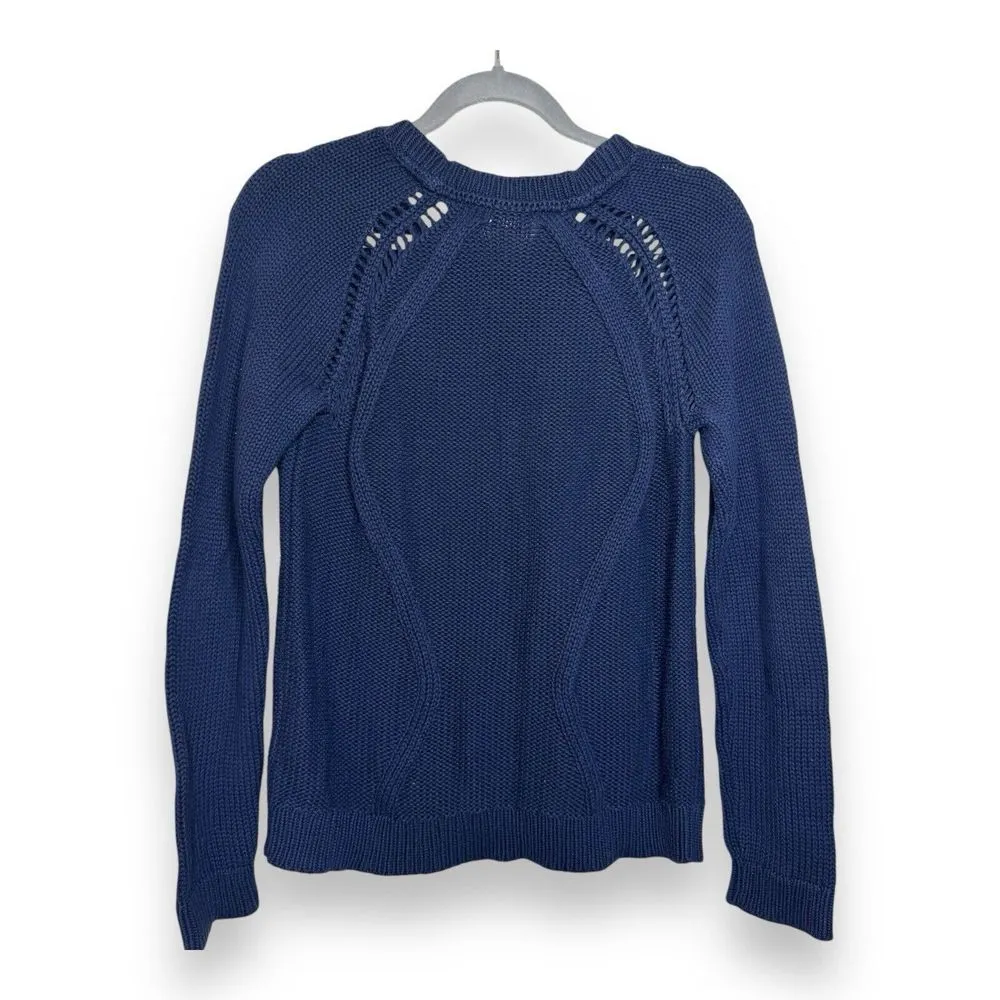 Lilly Pulitzer Women's‎ Blue Cable Knit Pullover Sweater Size L - Image 3