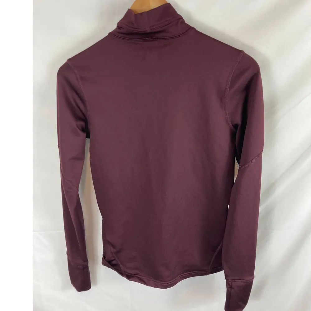 Nike Fit Dry Midlayer Active Top Maroon Size Small - Image 6