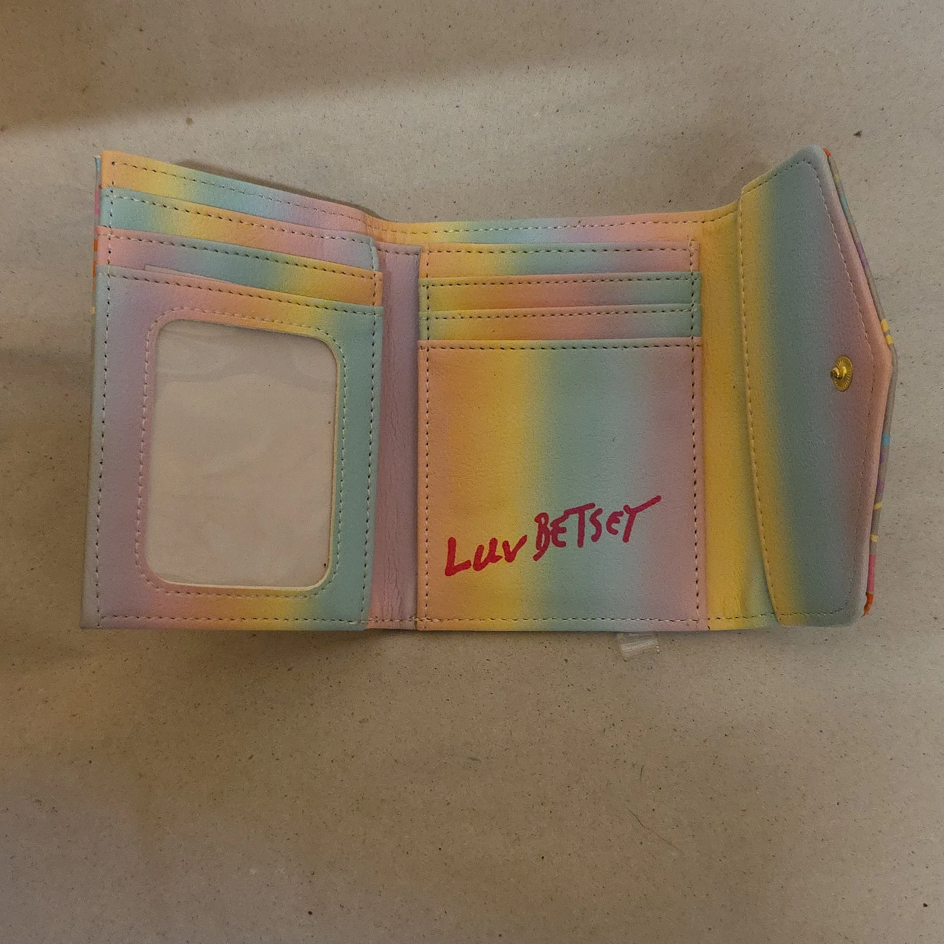 Colorful Heart Print Luv Betsey Johnson Wallet Like New! - Image 2