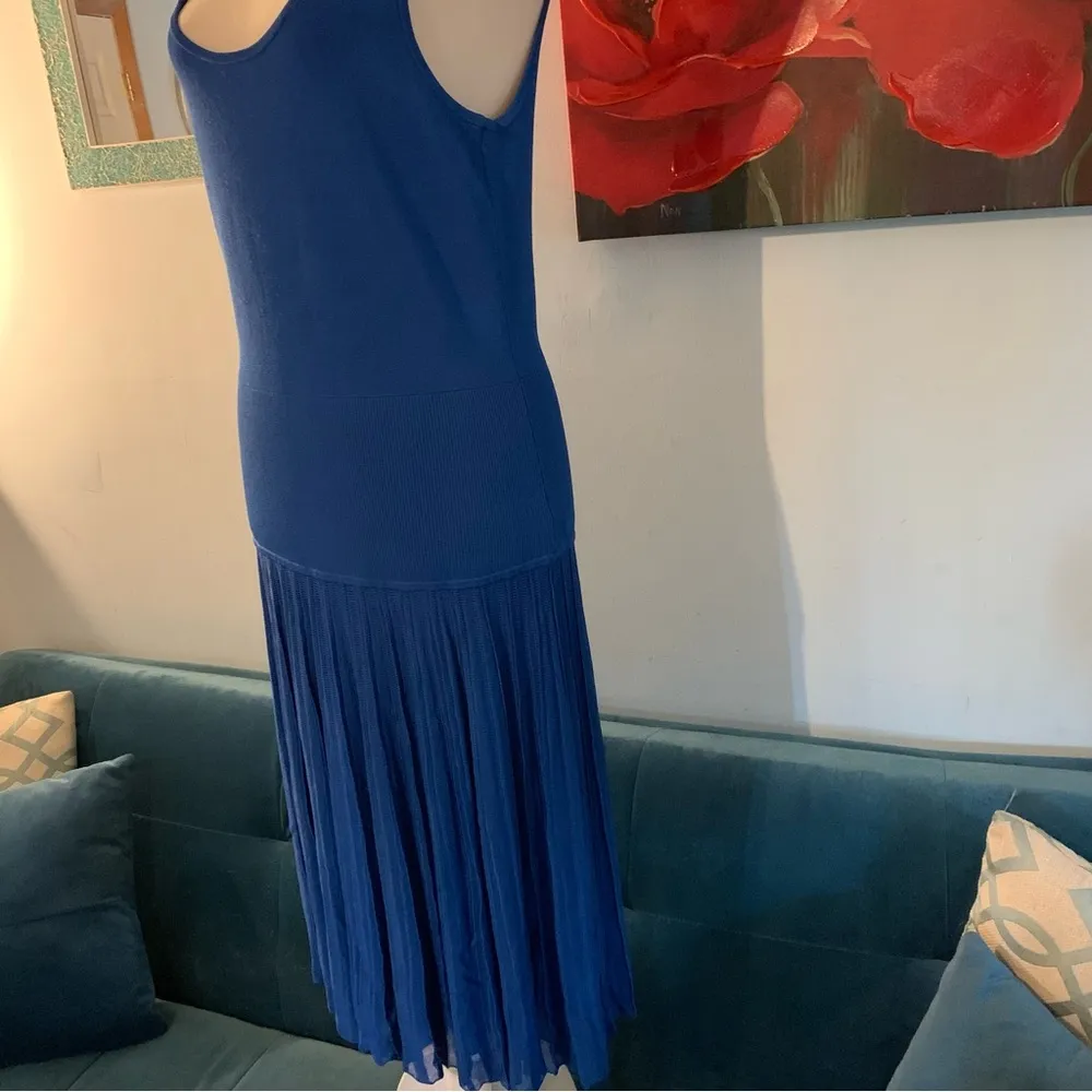 Ralph Lauren Sleeveless Tank Blue Knit Dress Size M Medium - Image 3